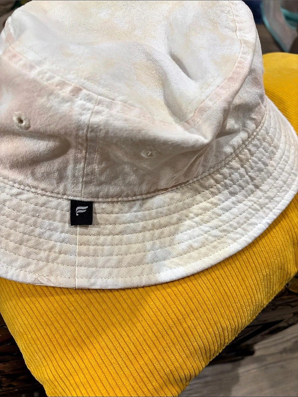 Fabletics Cotton Bucket Hat - Tie Die Color- Pastel and White